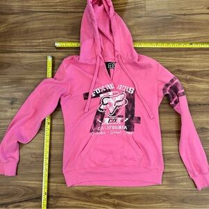 Fox Riders Co California Racing Bold Pink Hoodie Sweatshirt hooded moto
